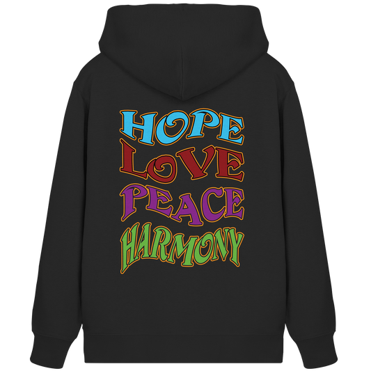 Hope Love Peace - Organic Zipper