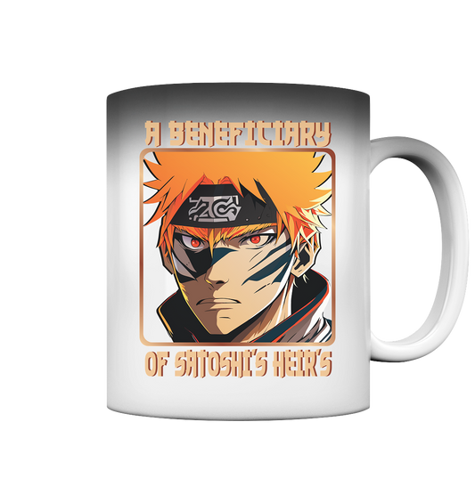 Satoshi's Erben (Motiv Mann) - Farbwechseltasse