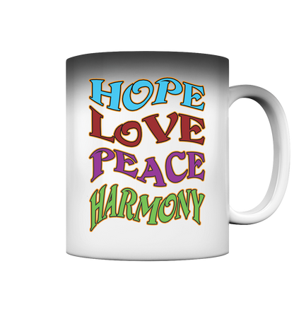 Hope Love Peace - Farbwechseltasse