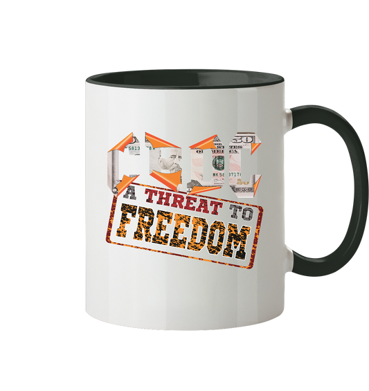 CBDCs Gefährden unser Freiheit - Tasse zweifarbig