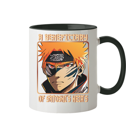 Satoshi's Erben (Motiv Mann) - Tasse zweifarbig