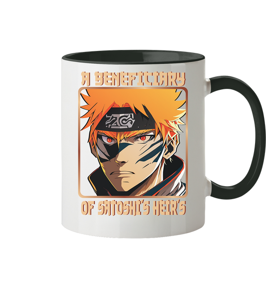 Satoshi's Erben (Motiv Mann) - Tasse zweifarbig