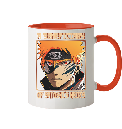 Satoshi's Erben (Motiv Mann) - Tasse zweifarbig